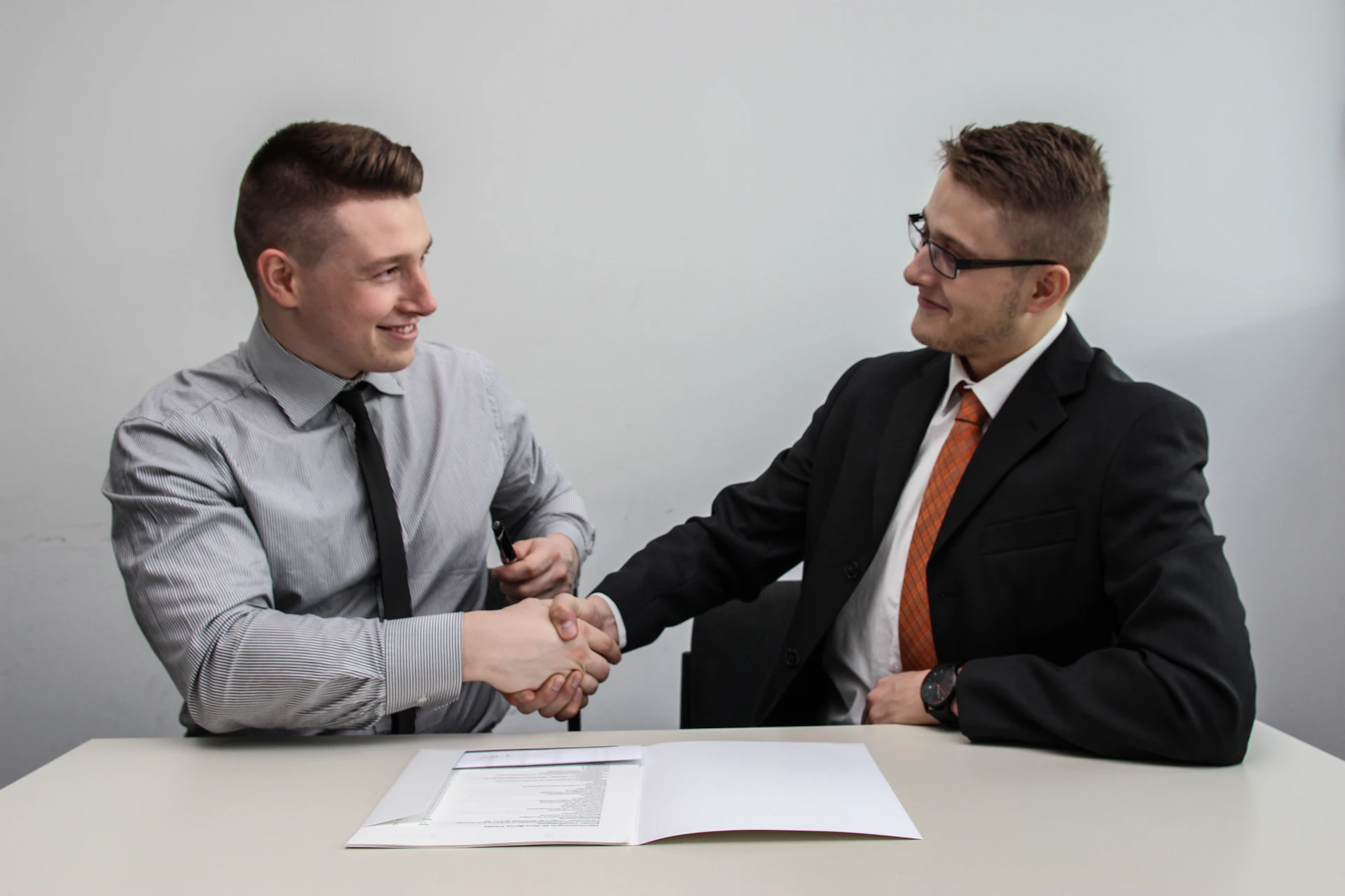 A business handshake