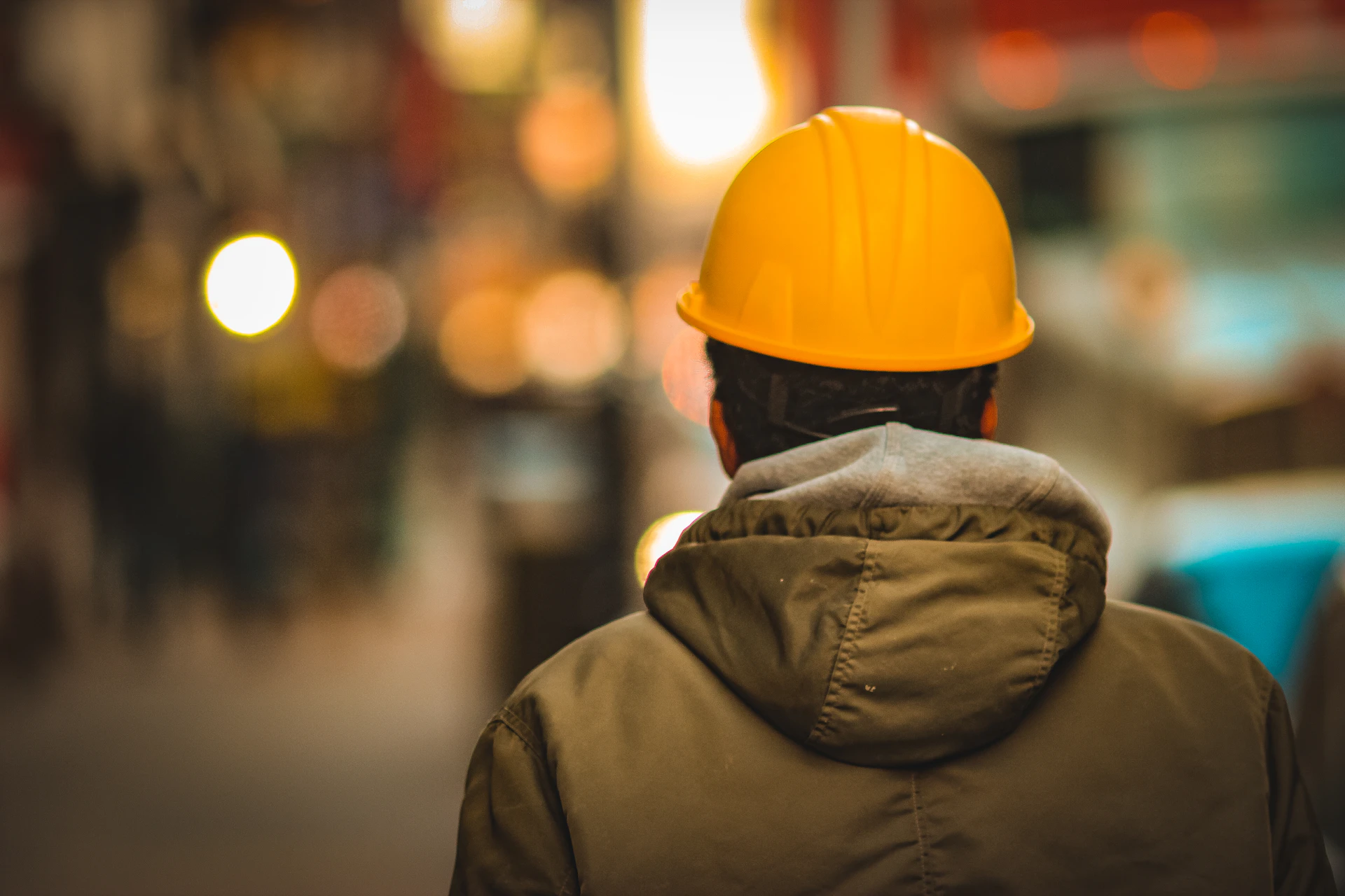 A skilled worker on site